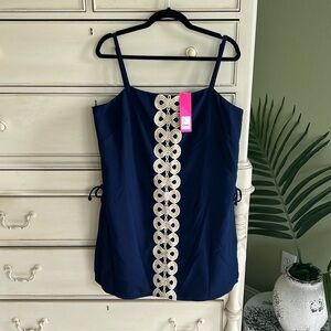 Lilly Pulitzer NWT sahar romper true navy size 14